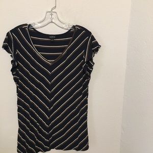 Striped V neck Torrid Flutter sleeved Size 1